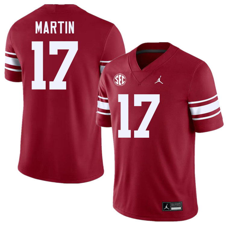 Oklahoma Sooners #17 Josiah Martin College Football Jersey Stitched-Throwback